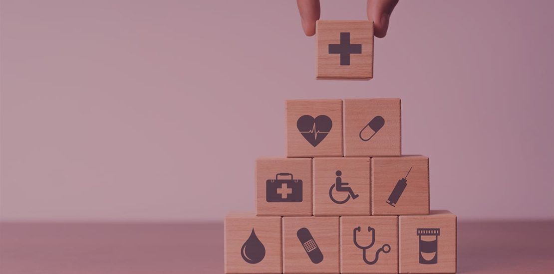 Concept of Insurance for your health, Hand hold wooden block wit Concept of Insurance for your health, Hand hold wooden block wit