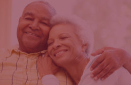Senior African American couple at home